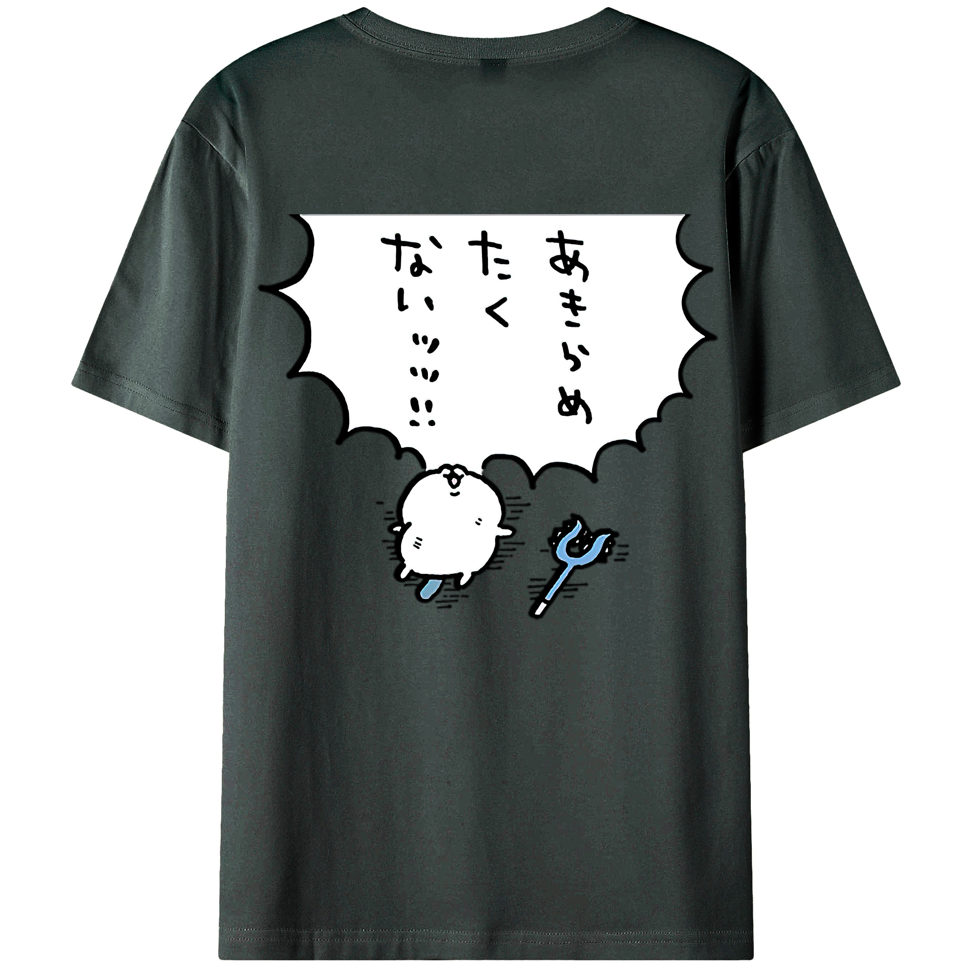 （画像用） ちいかわ ちいかわ Chii-kawa chiikawa 綿100％ メンズ半袖Tシャツ（バックプリント） 通気性